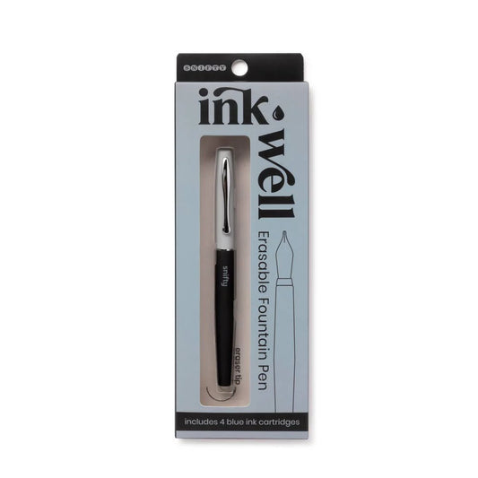Ink Well Erasable Fountain Pen Black & Grey