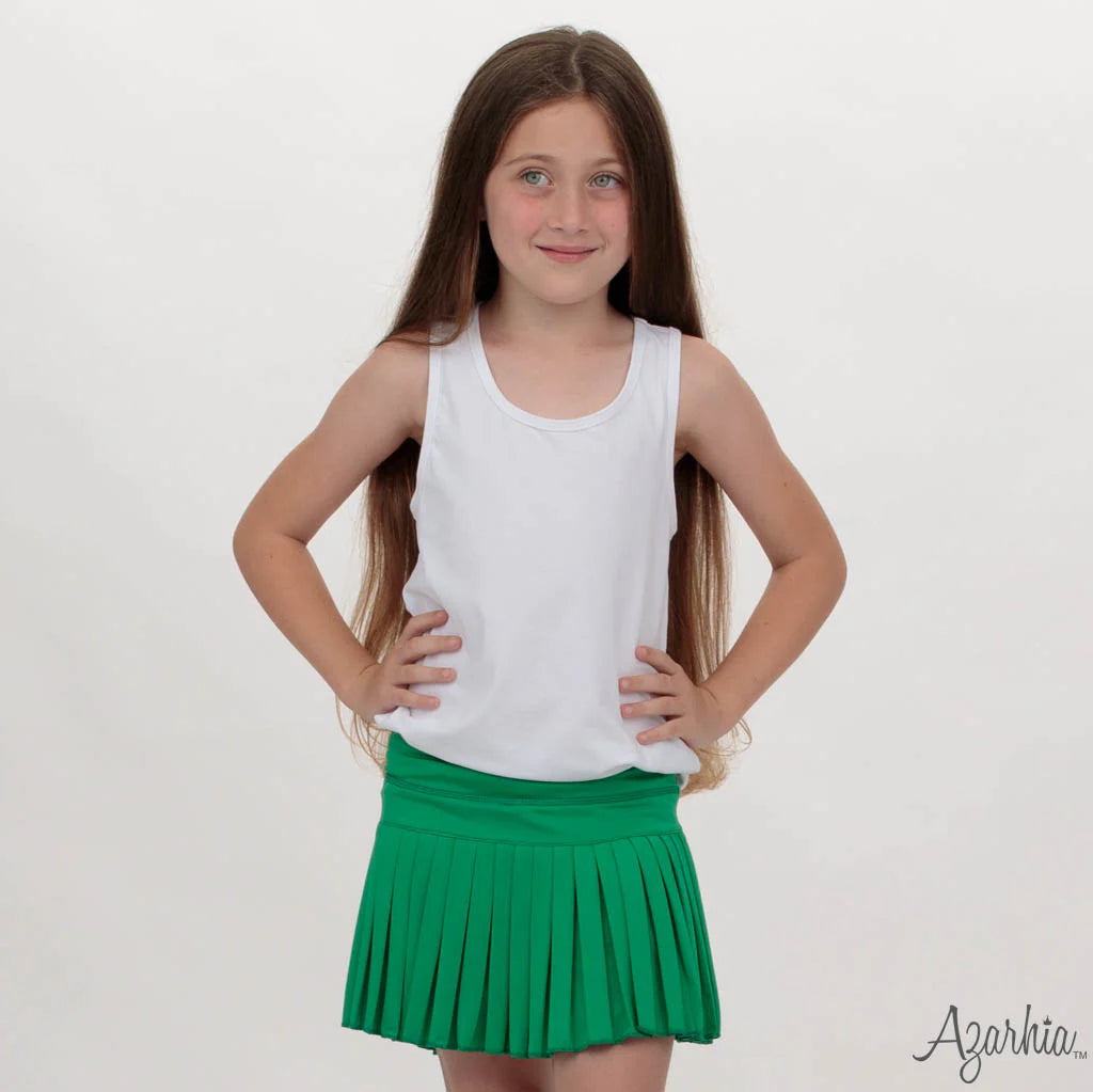 Kelly Green Pleated Skort