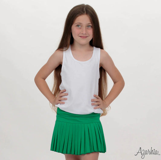 Kelly Green Pleated Skort