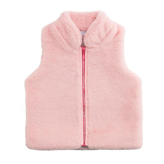 Pink Fur Zip Vest