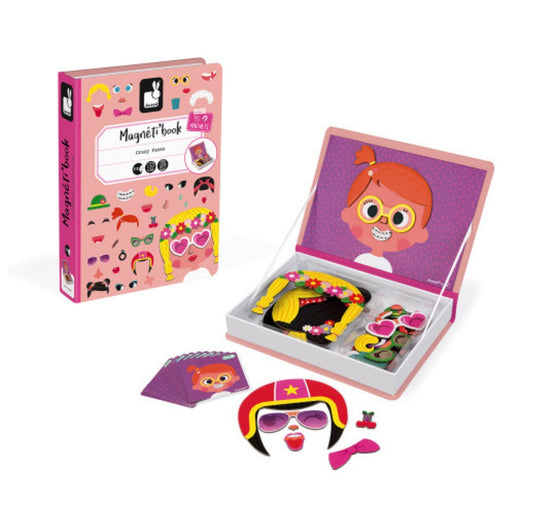 Crazy Faces Magnetic Book