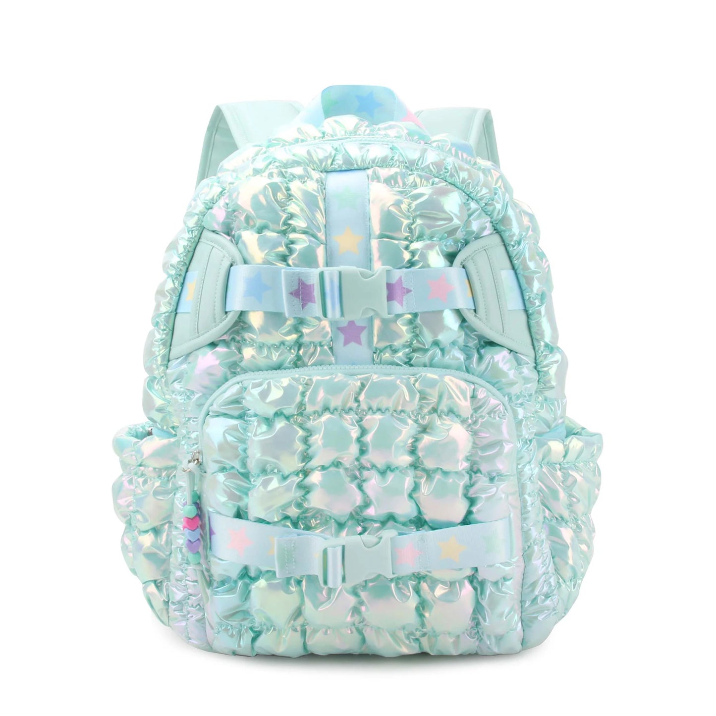 Quilted Scrunchies Metallic Backpack