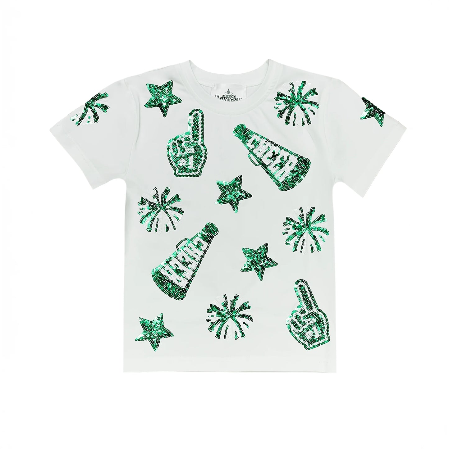 Green & White Cheer Shirt
