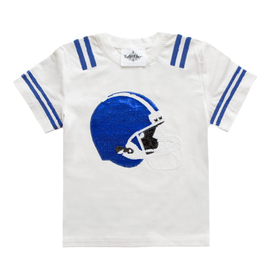 Royal Blue & White Helmet Shirt