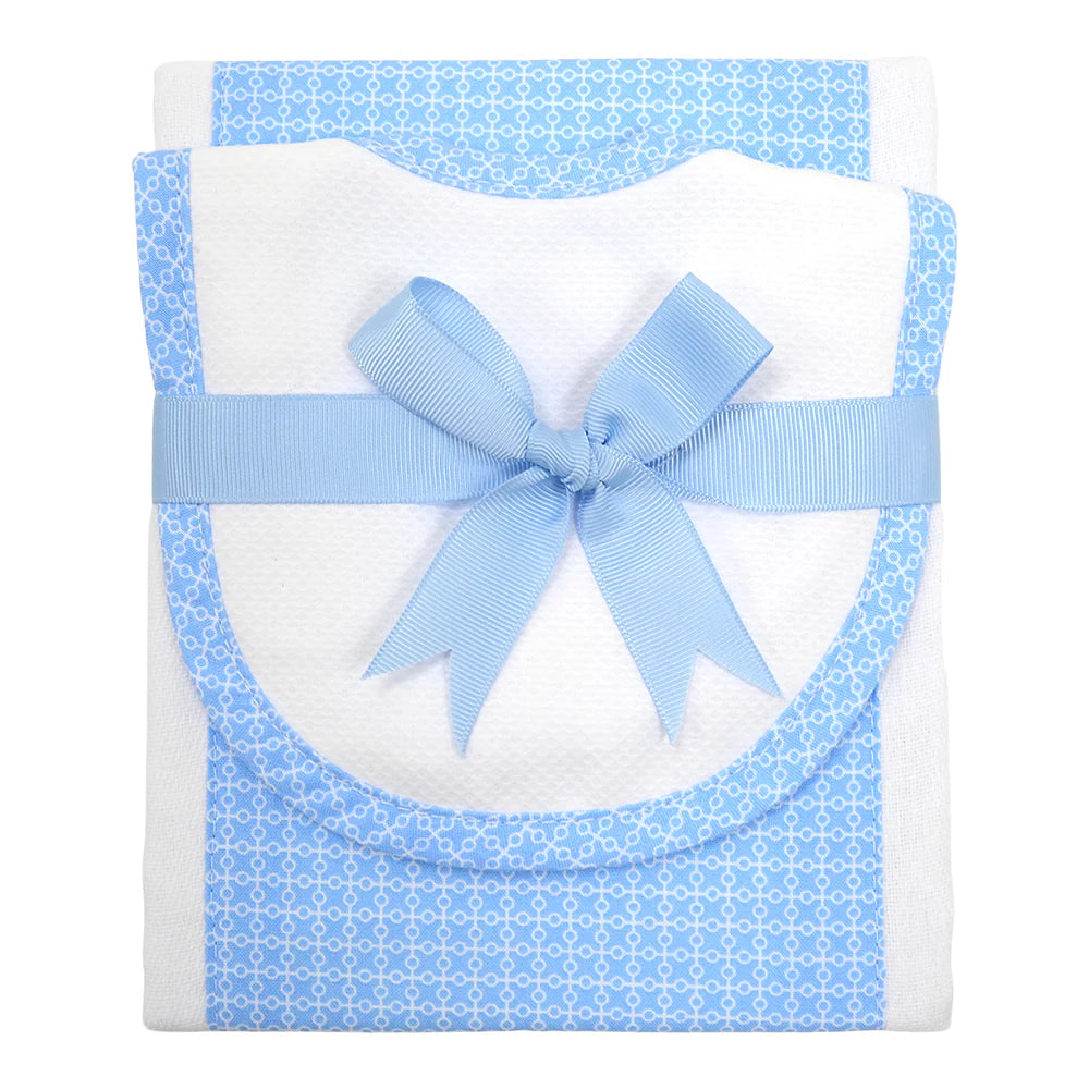 Blue Burp/Drooler Set