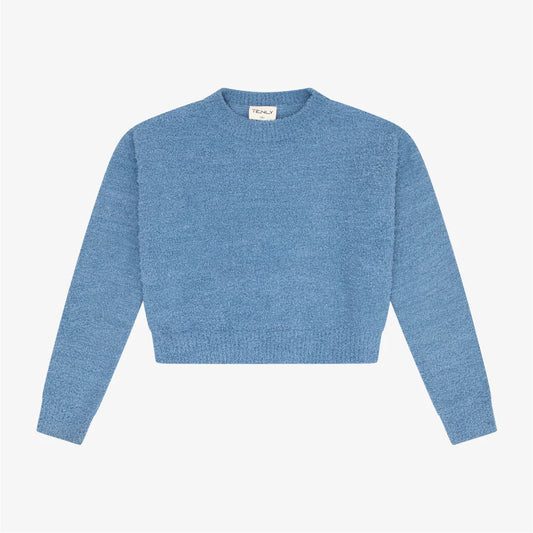 Sherpa Crewneck Sweater - Cerulean
