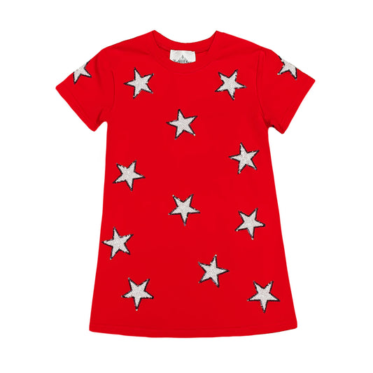 Red & Black Star Dress