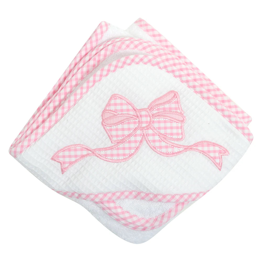 Pink Bow Box Hooded Towel Set