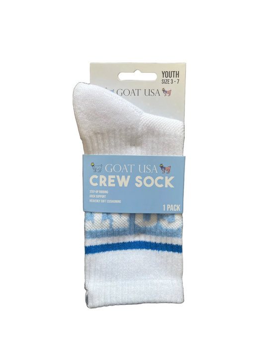 Vintage Carolina Blue/White Socks