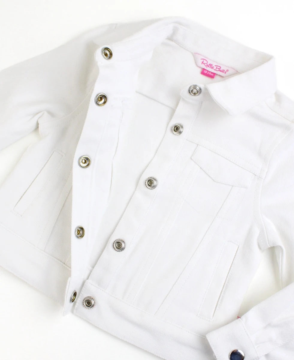 White Stretch Denim Jacket