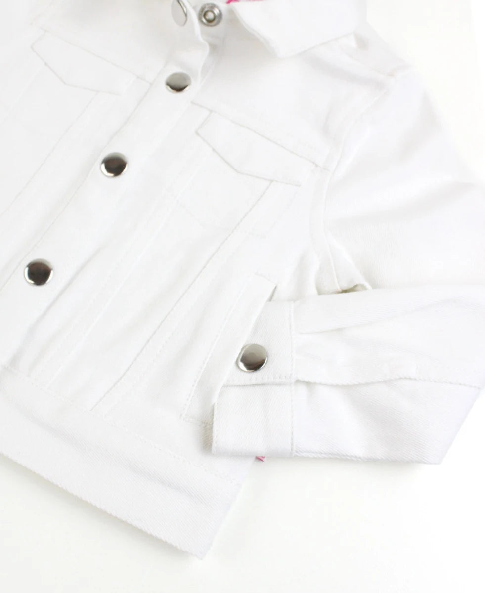 White Stretch Denim Jacket