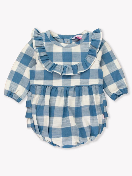 COUNTRYSIDE BLUE PLAID ROMPER
