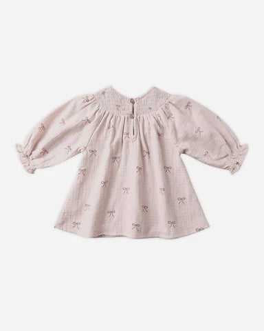 V Smocked Dress ~ Bows