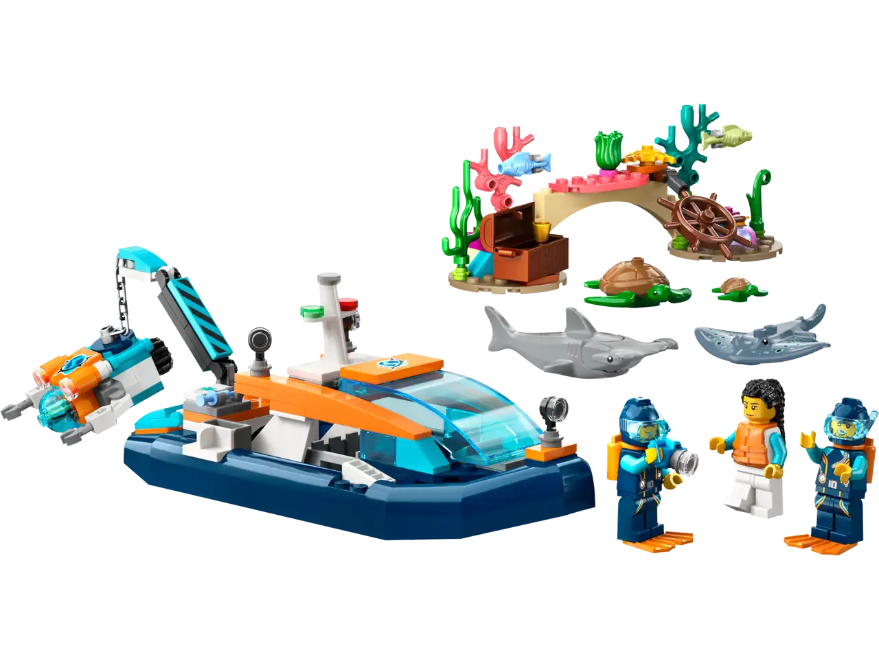 Explorer Diving Boat Lego Set