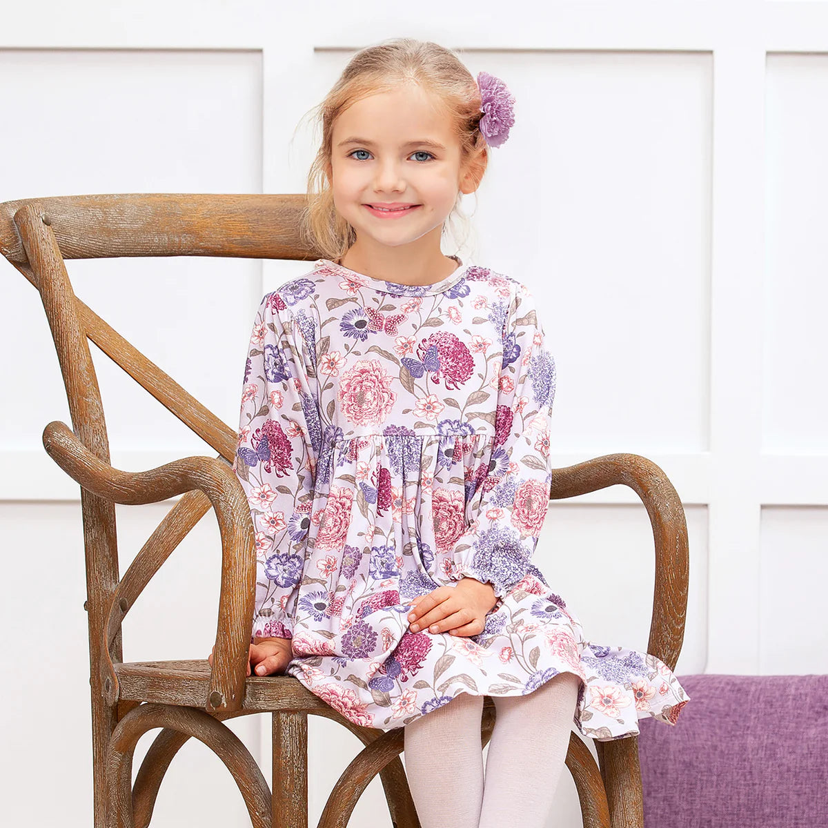 Vintage Floral L/S Dress
