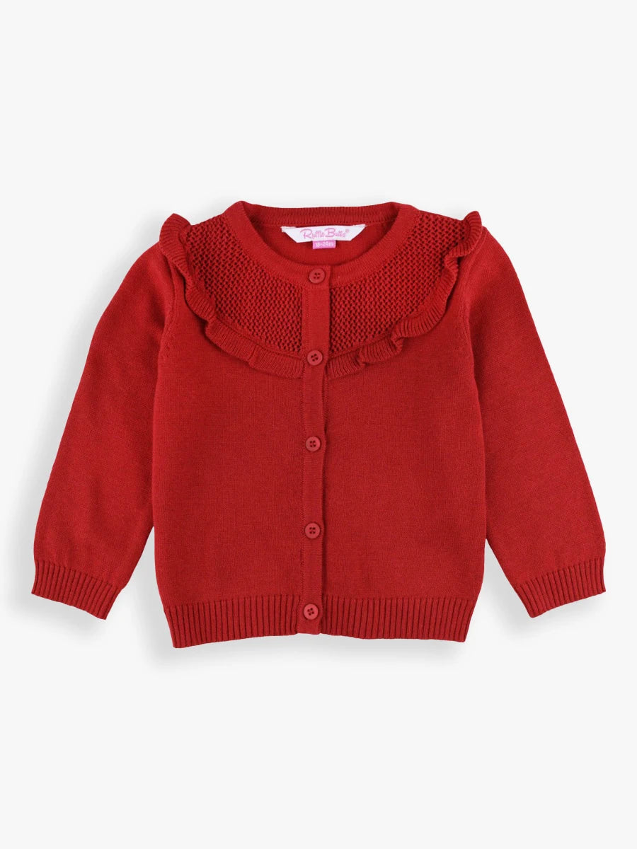 Classic Red Sweater Cardigan