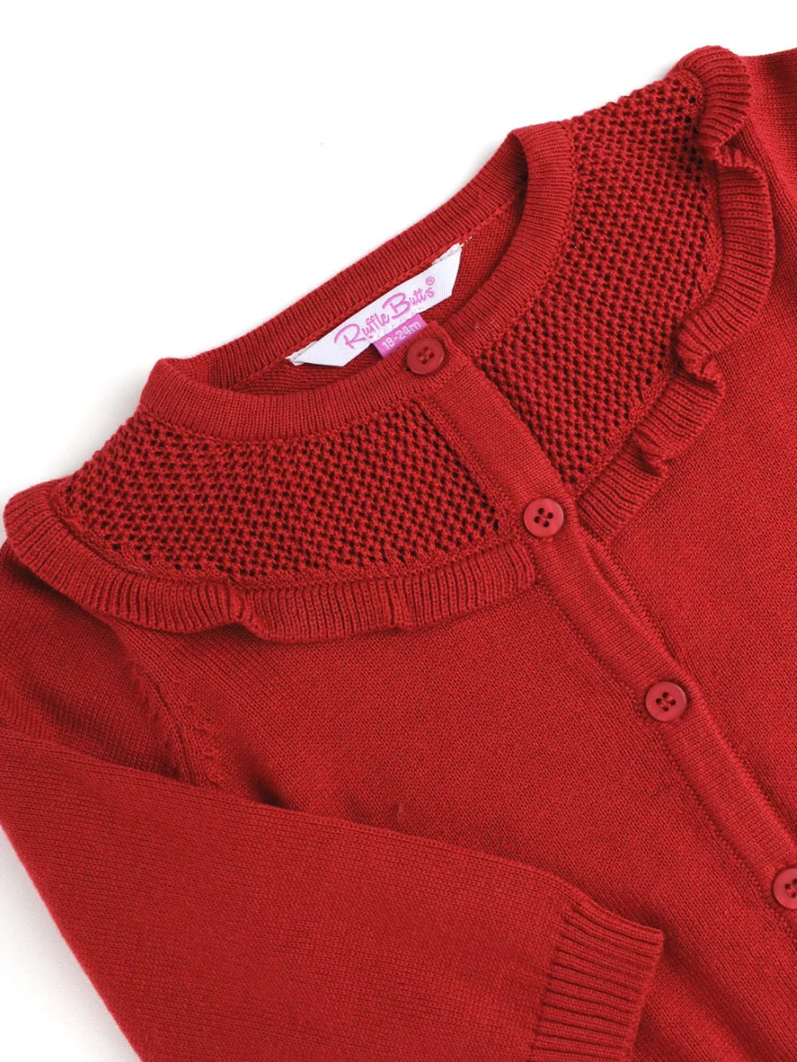 Classic Red Sweater Cardigan