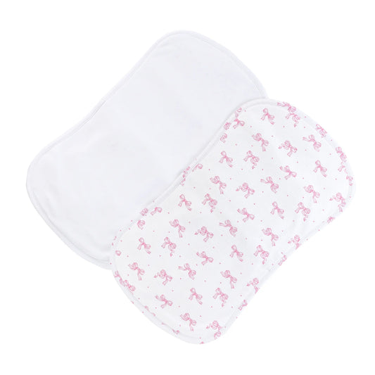 Tiny Pretty Bows Burp Cloth Set