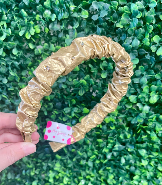 Gold Crinkle Headband