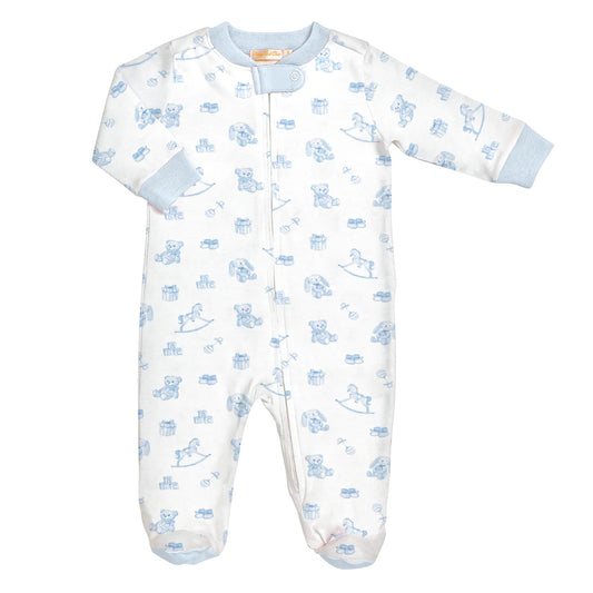 Tiny Baby Toys Boys Printed Zipped Footie