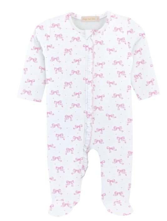 Tiny Pretty Bows Zip Footie