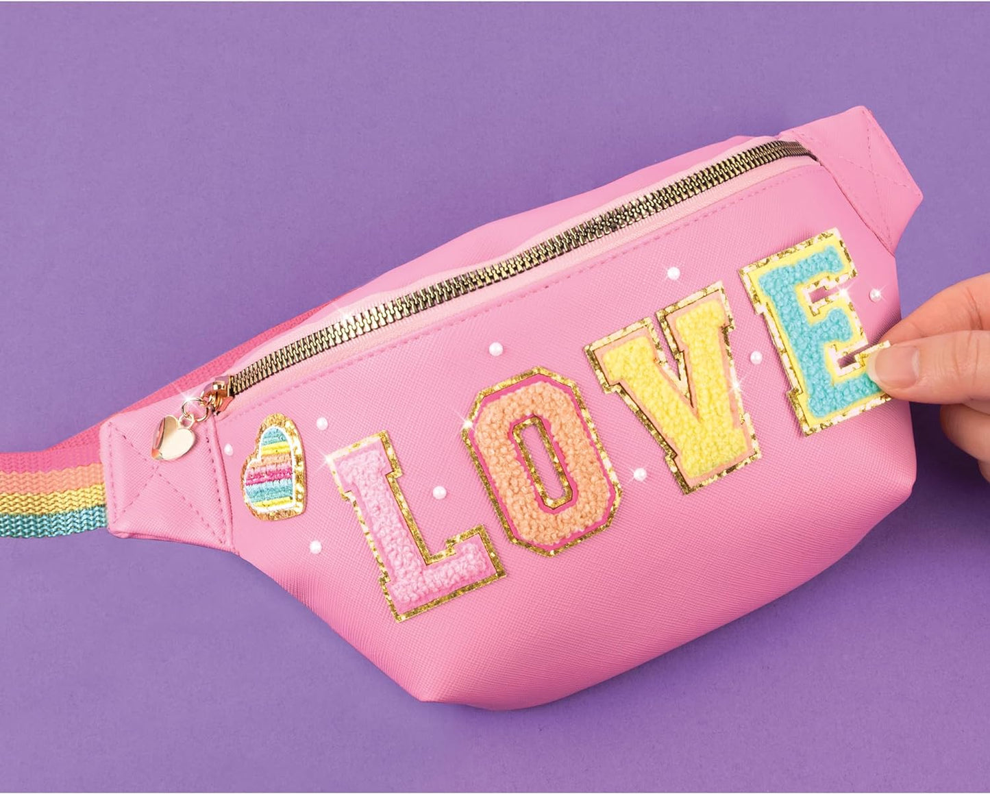 FASHION SLING BAG WITH PATCHES