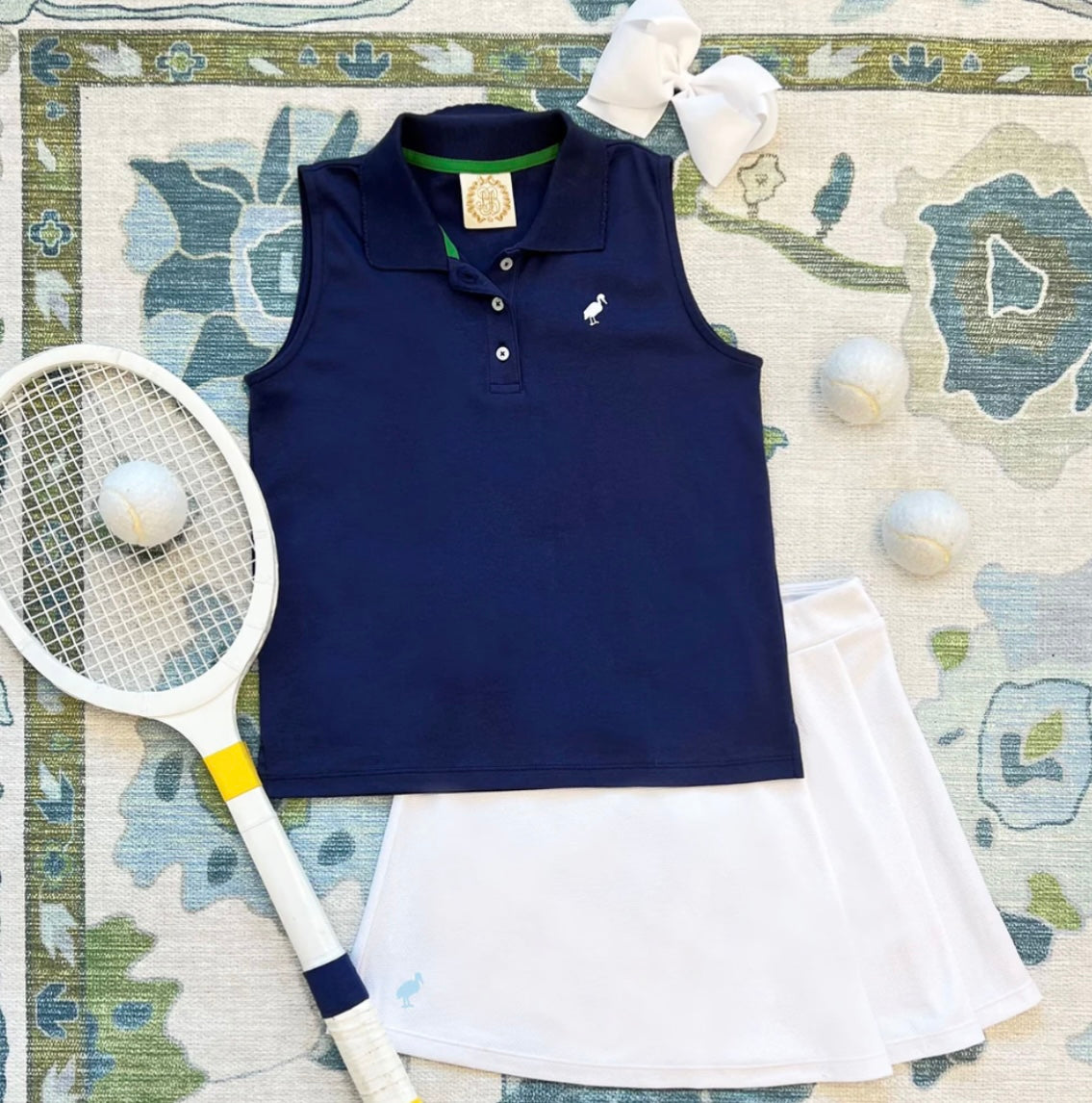 Navy Sleeveless Anna Price Polo