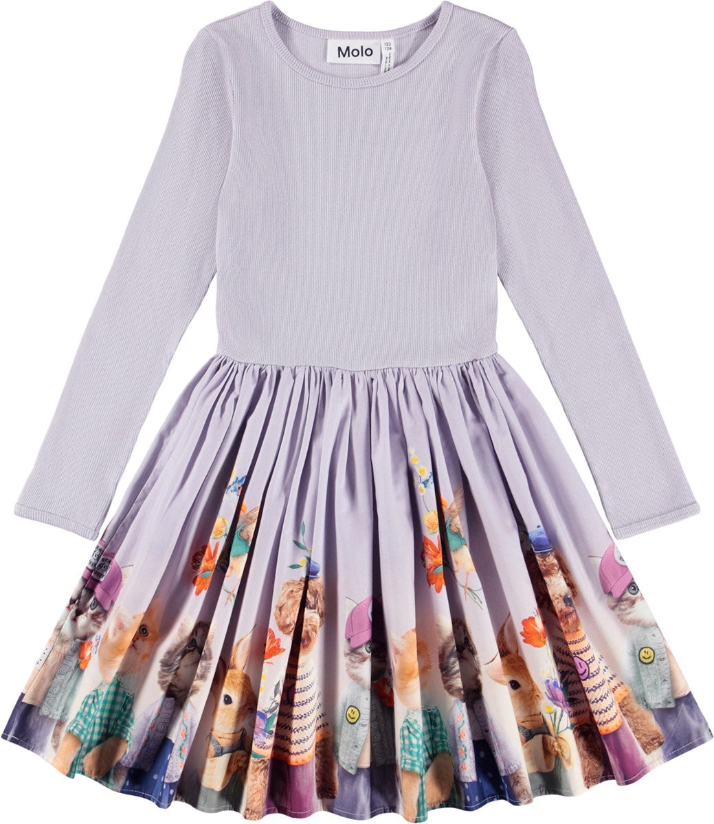 Casie Animal Cuties Purple Dress