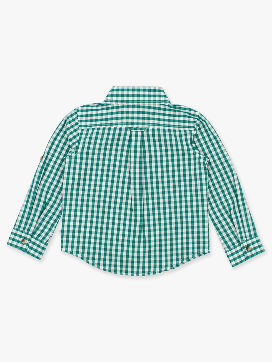 Emerald Green Gingham Button Down Shirt