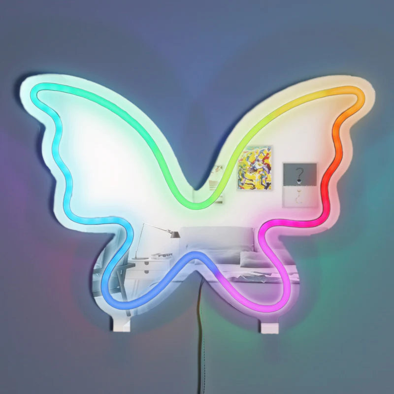 Neon Mirror Butterfly Light