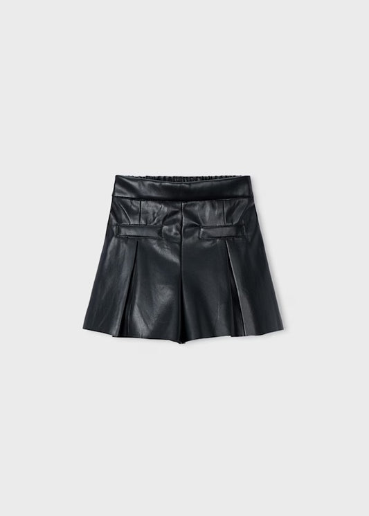 Black Leatherette Shorts