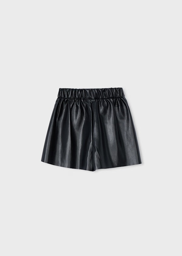 Black Leatherette Shorts