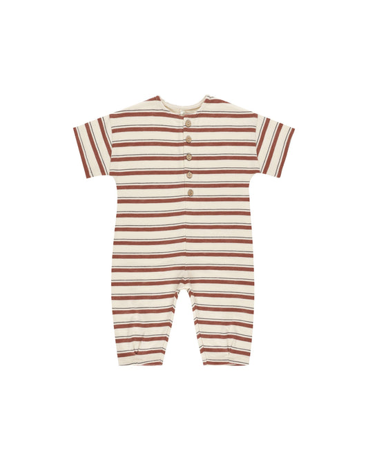 Hayes Jumpsuit Brick Stripe