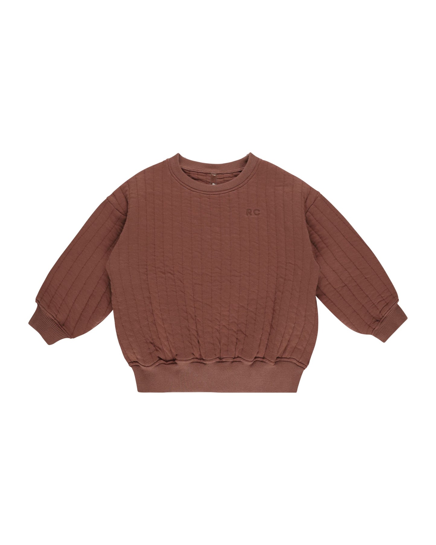 Quilted Sweatshirt Brick