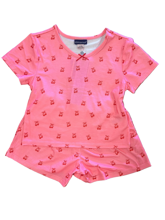 Pink Cherry Pajama Set