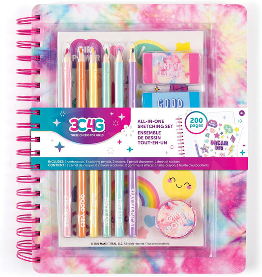 PASTEL TIE DYE ALL-IN-ONE SKETCHING SET