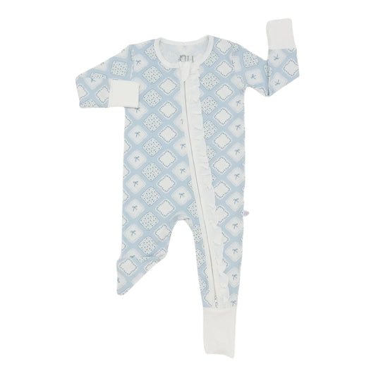 Quilted Bow Patch Convertible Footie