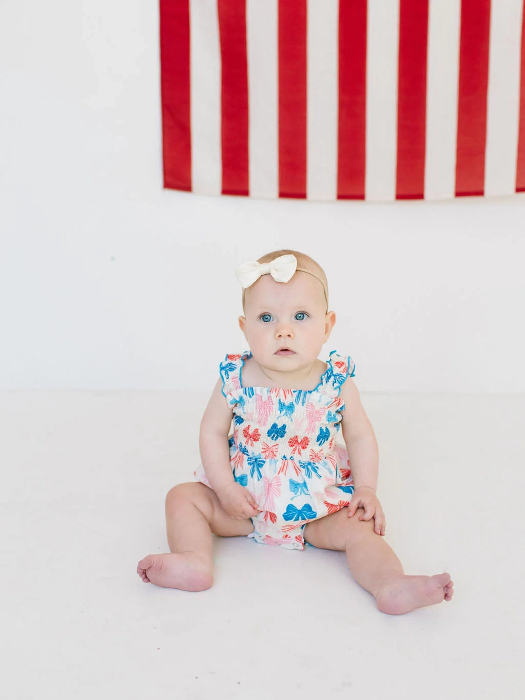 Patriotic Bows Poplin Bubble