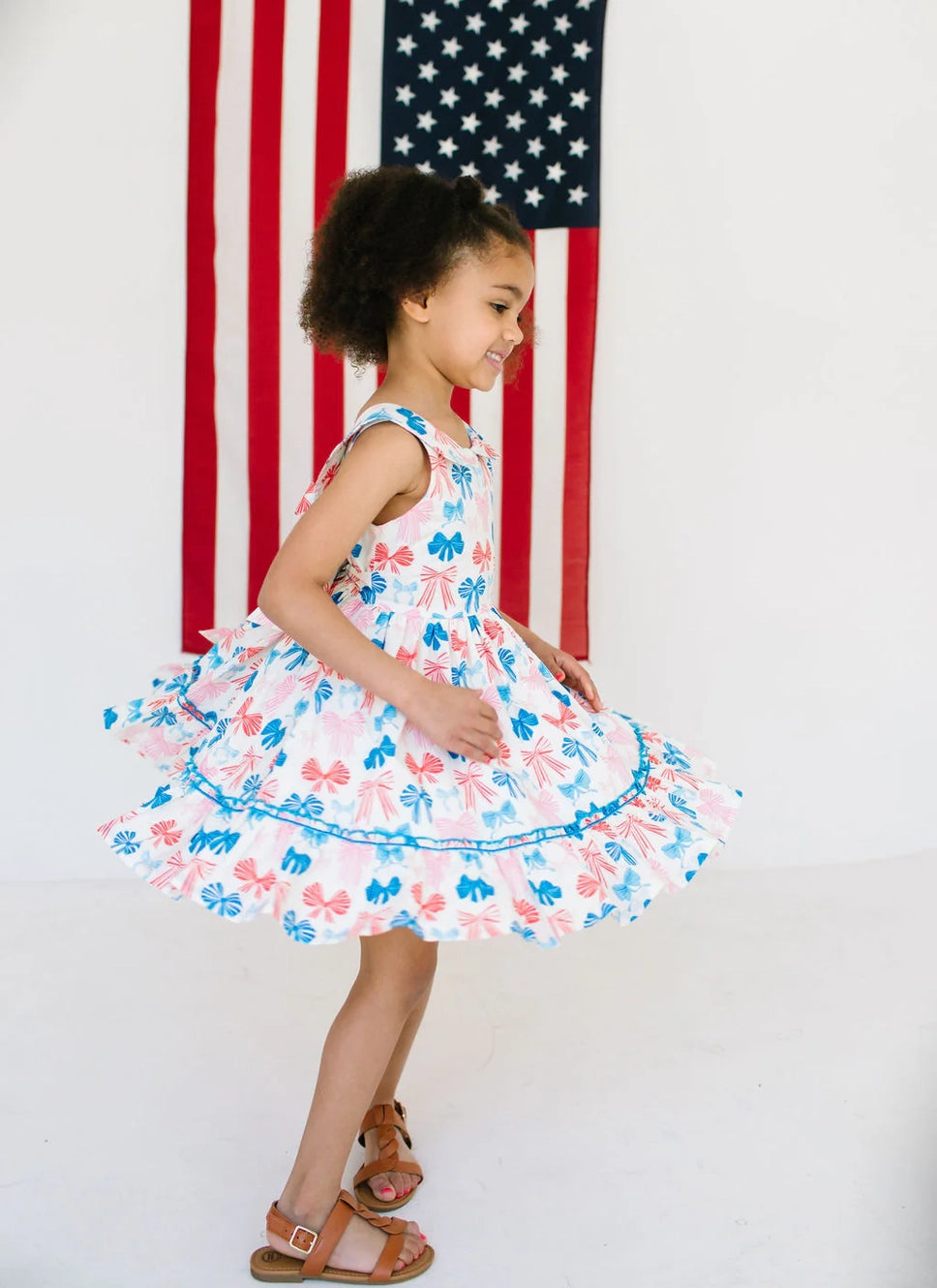 Patriotic Bows Poplin Dress