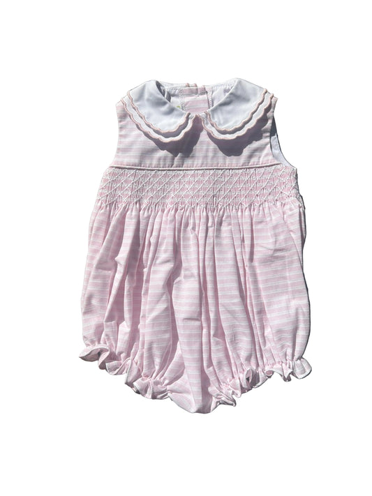 Pink Pinstripe Double Collar Bubble