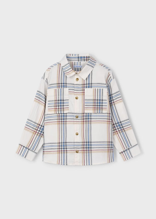 Blue & Rust Plaid Shirt