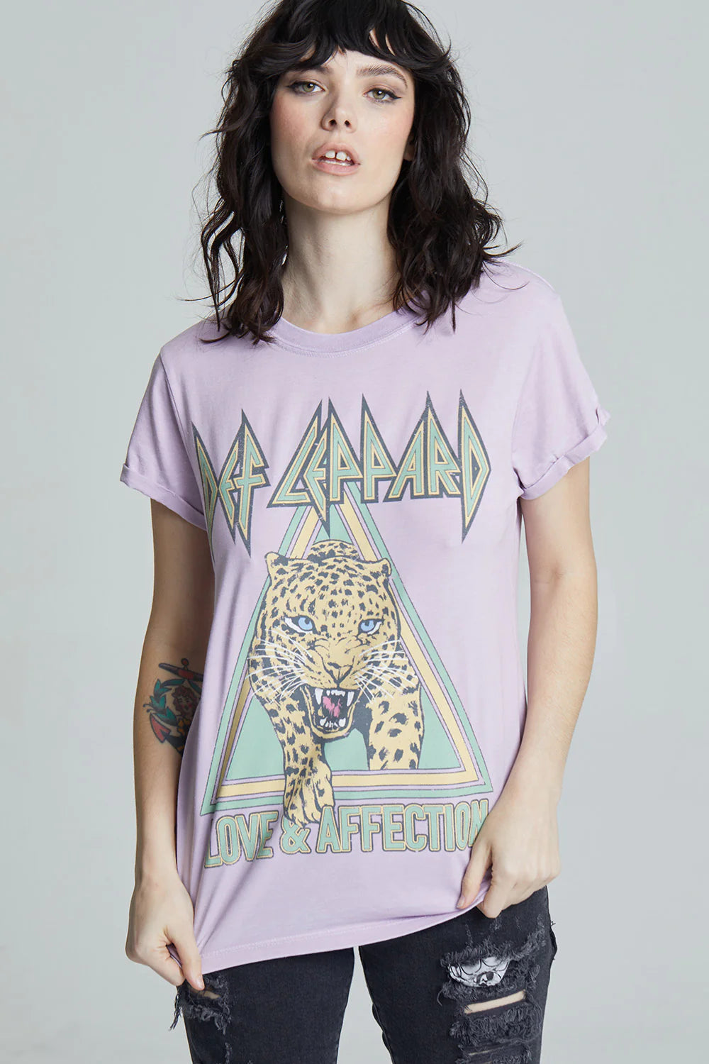 Lilac Def Leopard Love & Affection Tee