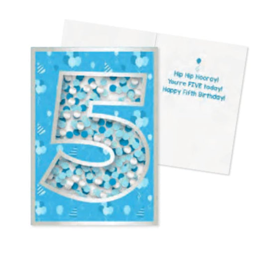 Age 5 Confetti Card