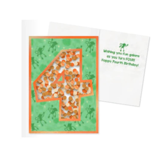 Age 4 Confetti Card