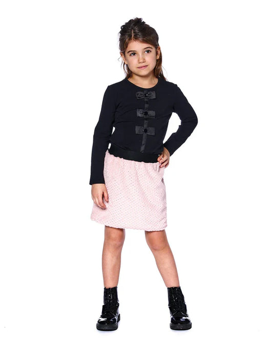 Organic Cotton Bow Black Tee