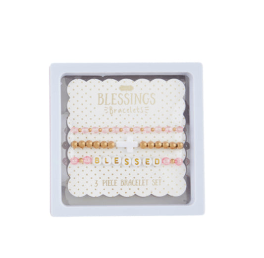 White Cross Beaded Bracelet