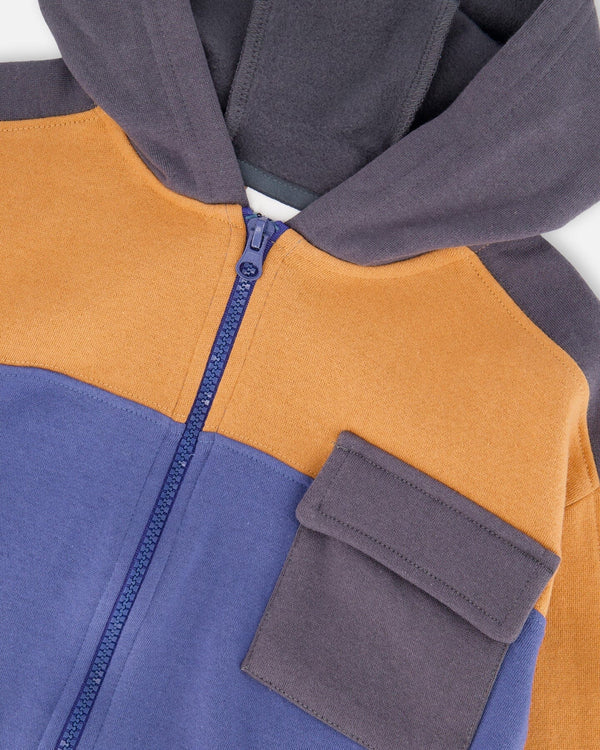 Fleece Color Block Jacket