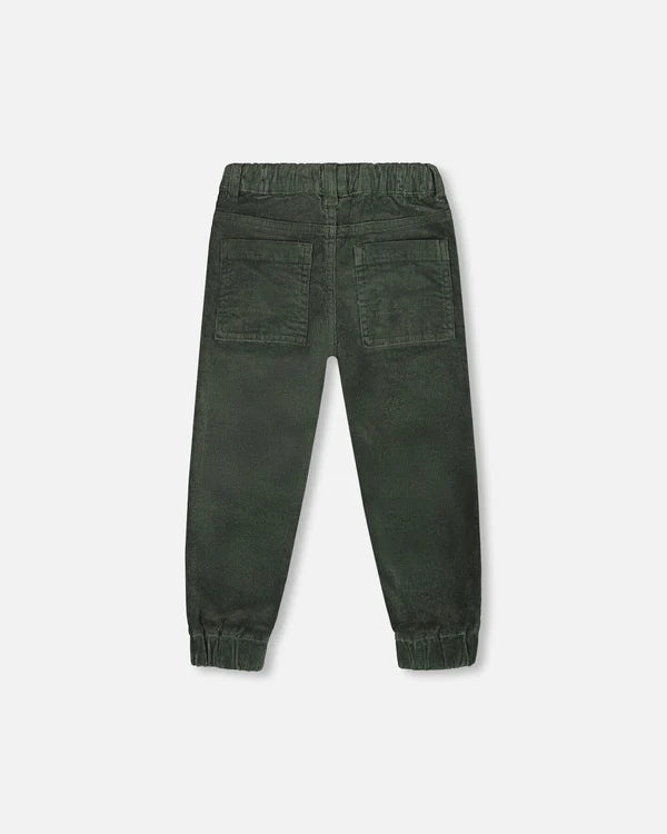 Forest Green Corduroy Jogger Pants