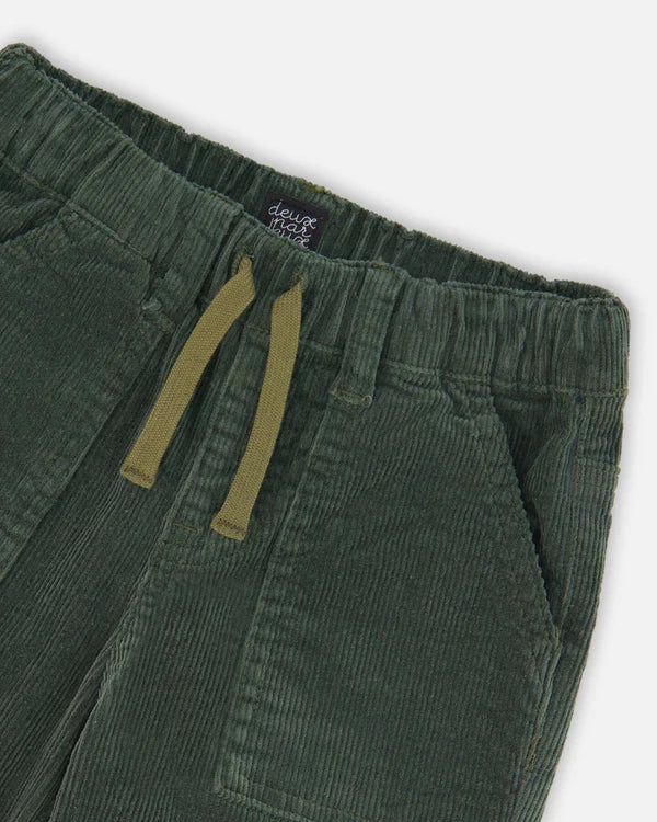 Forest Green Corduroy Jogger Pants