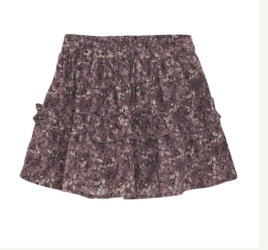 Purple Floral Skirt
